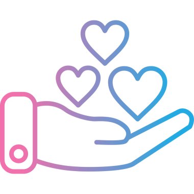 Aşk ikonu vektör çizimi olan kalp