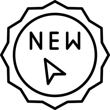 Yeni etiket simgesi ana hat vektörü. Yeni satış. yeni satış etiketi