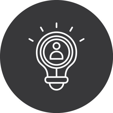 Soyut arkaplanda ampul simgesi izole edildi