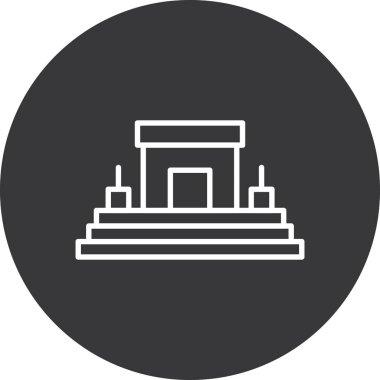 Modern yapı simgesinin vektör illüstrasyonu