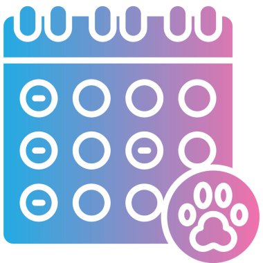 Bir köpek simgesinin vektör illüstrasyonu