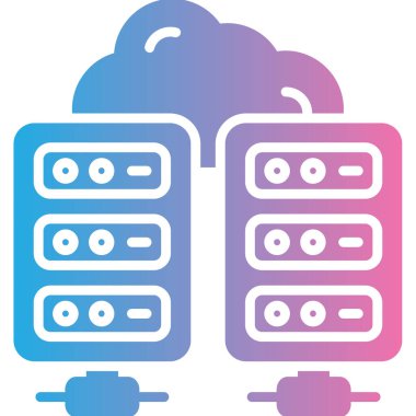 Bulut deposu. Web simgesi