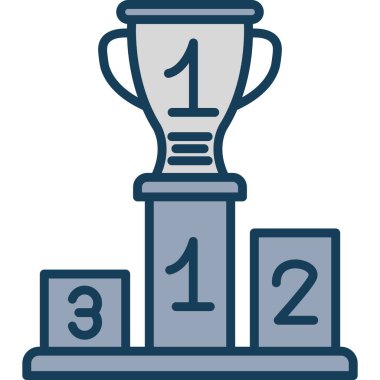 kupa ikonu vektör illüstrasyonu