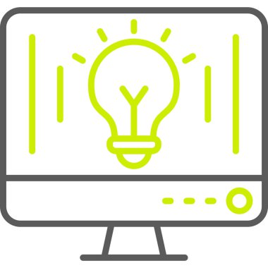 Bir fikrim var. Web simgesi basit illüstrasyon