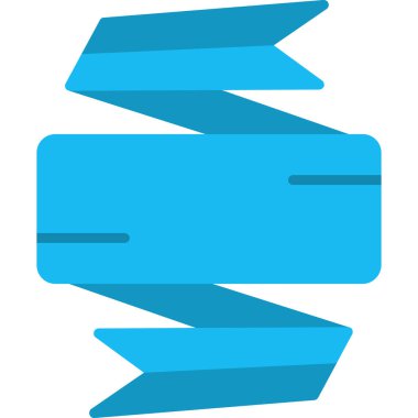 kurdele pankart simgesi düz biçimli