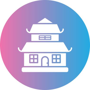 Eşsiz Çin tapınağı vektör simgesi