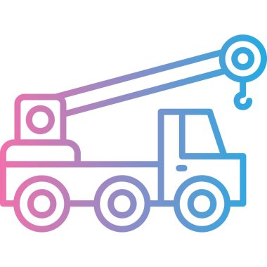 Yapı vinci simgesi vektör çizimi tasarımı