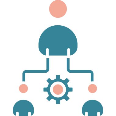 bir ağın düz simgesi