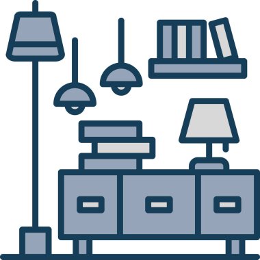 ev mobilyası simgesi - taslak biçimi