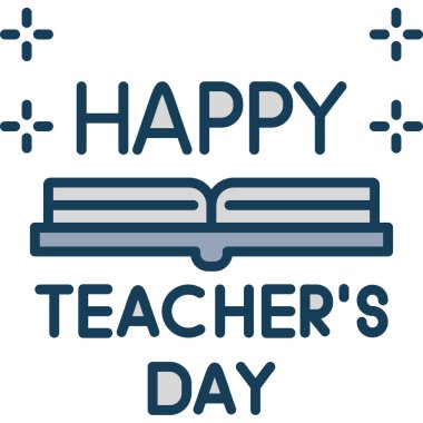 Mutlu öğretmenler günü vektör illüstrasyonu