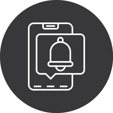 Akıllı telefon simgesinin vektör illüstrasyonu