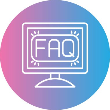 Bir sorum var. Web simgesi basit illüstrasyon