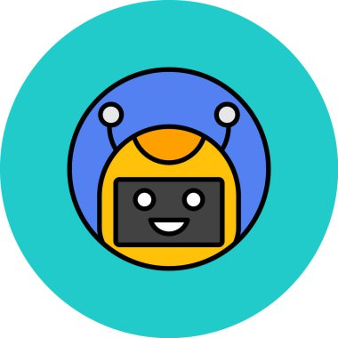 Robot simgesinin vektör illüstrasyonu