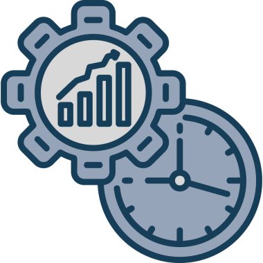 Saat simgesi vektör illüstrasyonu