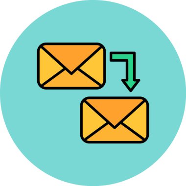 Mektup. Web simgesi basit illüstrasyon