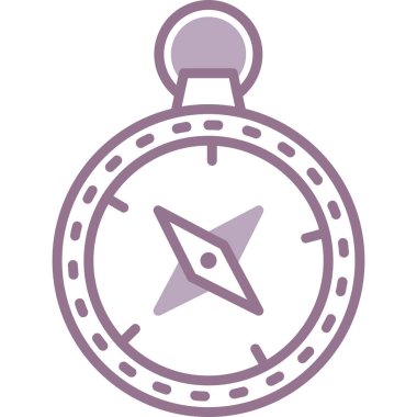 pusula simgesini ana hatları doldurulmuş biçiminde pusula simgesi