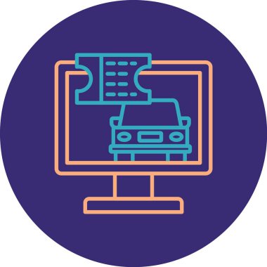 Bilgisayar. Web simgesi basit illüstrasyon