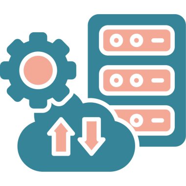 bulut hesaplama vektörü simgesi