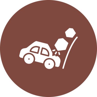 Araba kaza kutsal kişilerin resmi, vektör çizim