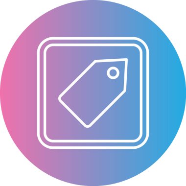 eşsiz etiket vektör çizgisi simgesi