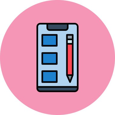 Kalem. Web simgesi basit illüstrasyon