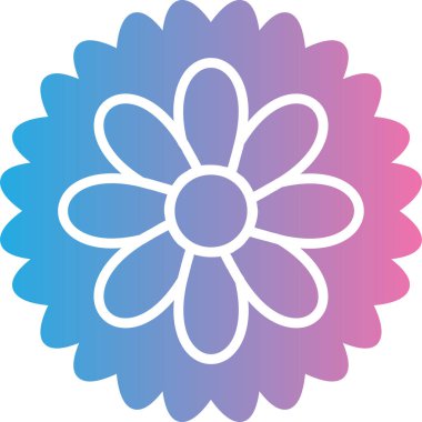 beautiful flower vector glyph icon