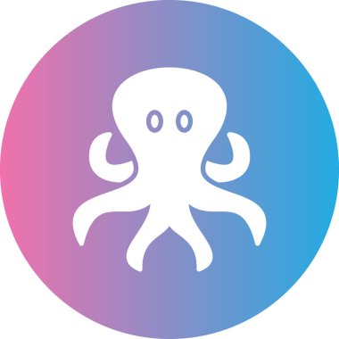 Ahtapot simgesinin vektör illüstrasyonu