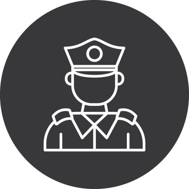 Moda tarzında izole edilmiş polis memuru simgesi