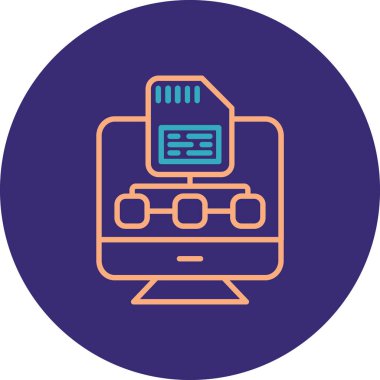 Bilgisayar. Web simgesi basit illüstrasyon