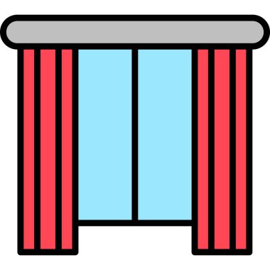 Çizgi film penceresinin vektör çizimi