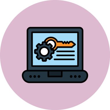 arkaplanda izole edilmiş dizüstü bilgisayar ve dişliler