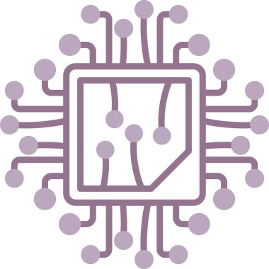 İşlemci. Web simgesi basit illüstrasyon