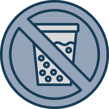 Yemek yok. Web simgesi basit illüstrasyon