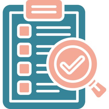 kontrol listesi simgesi, vektör illüstrasyonu