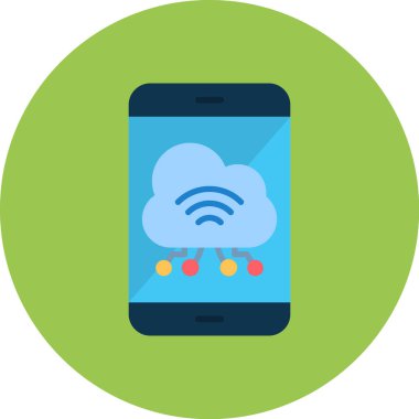 Düz biçimli bulut hesaplama simgesi