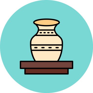 Bir vazonun vektör illüstrasyonu