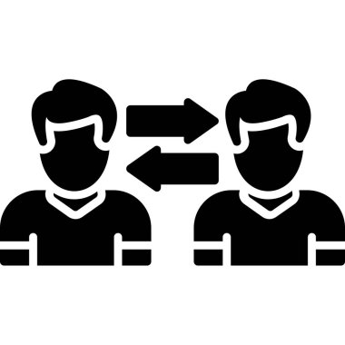 Takım çalışması. Web simgesi basit illüstrasyon