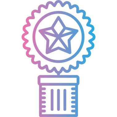 ödül madalyası modern ikon vektör illüstrasyonu