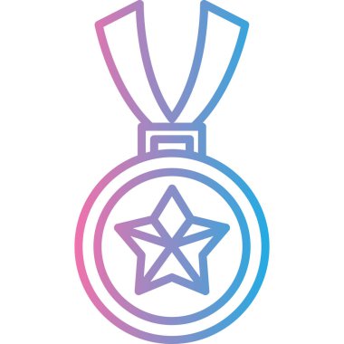 Madalya ikon vektör illüstrasyonu