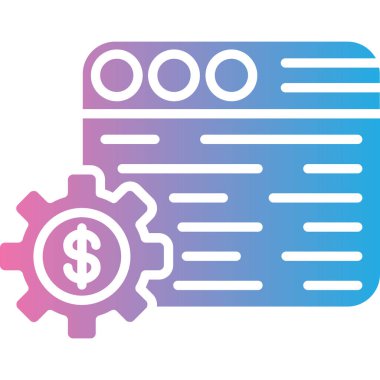 Para için. Web simgesi basit illüstrasyon