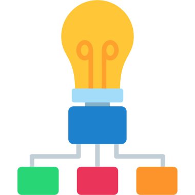 Düz biçimli yaratıcı yenilik simgesi