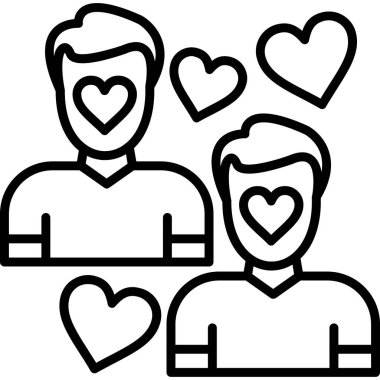 Arkadaşlar çift simgeyi ana hatlarıyla severler