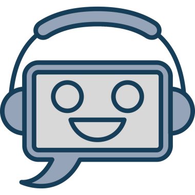 Dolu ana hatlı müşteri servis ikonu