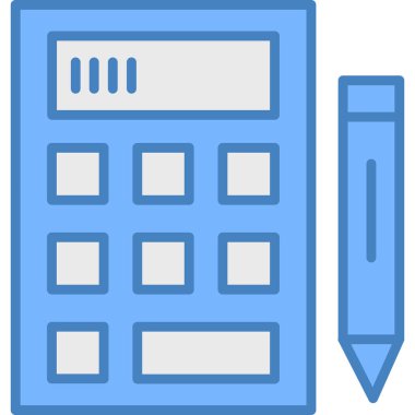 Hesap makinesi. Web simgesi basit illüstrasyon