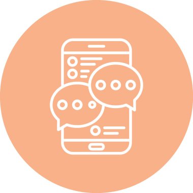 Modern telefon simgesinin vektör illüstrasyonu