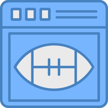 Futbol rugby tasarımı ikonu, futbol topu