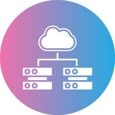 bulut hesaplama vektörü simgesi