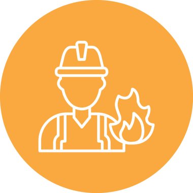 itfaiyeci simge vektör çizim