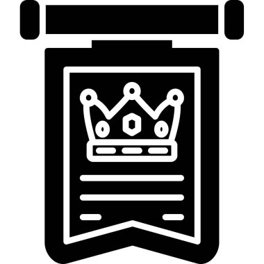 Siyah ve beyaz bir kalkanın vektör çizimi