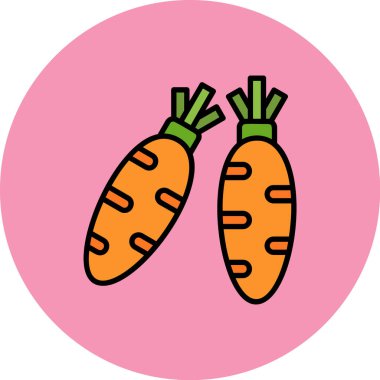 Havuç web simge vektör çizim